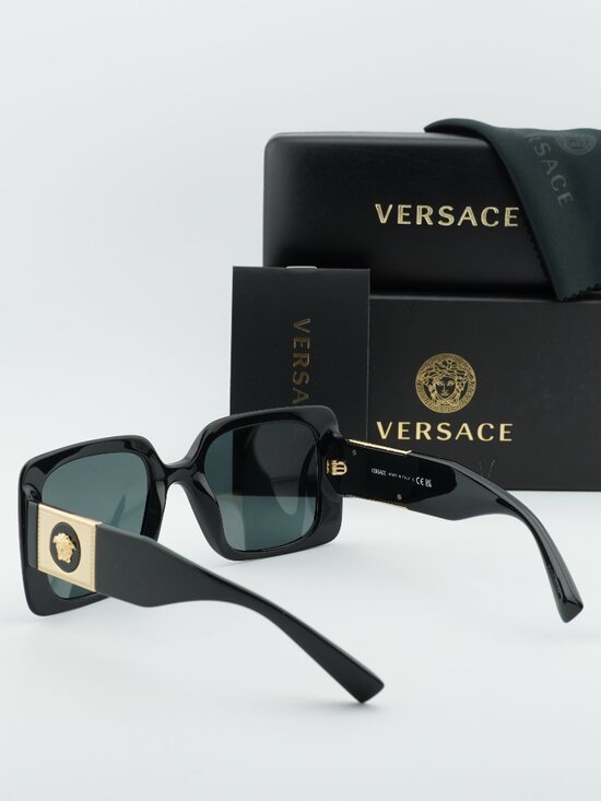 Versace VE4405 GB1/87 Square Sunglasses – Black / Dark Grey main image 10
